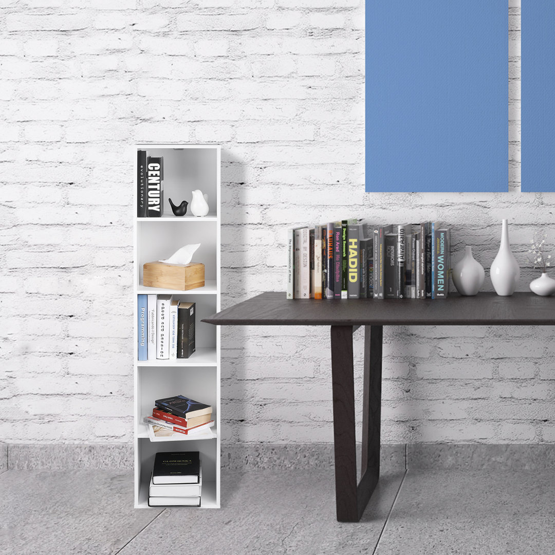 Ebern Designs Drewery Bookcase 132cm H X 30cm W X 24cm D